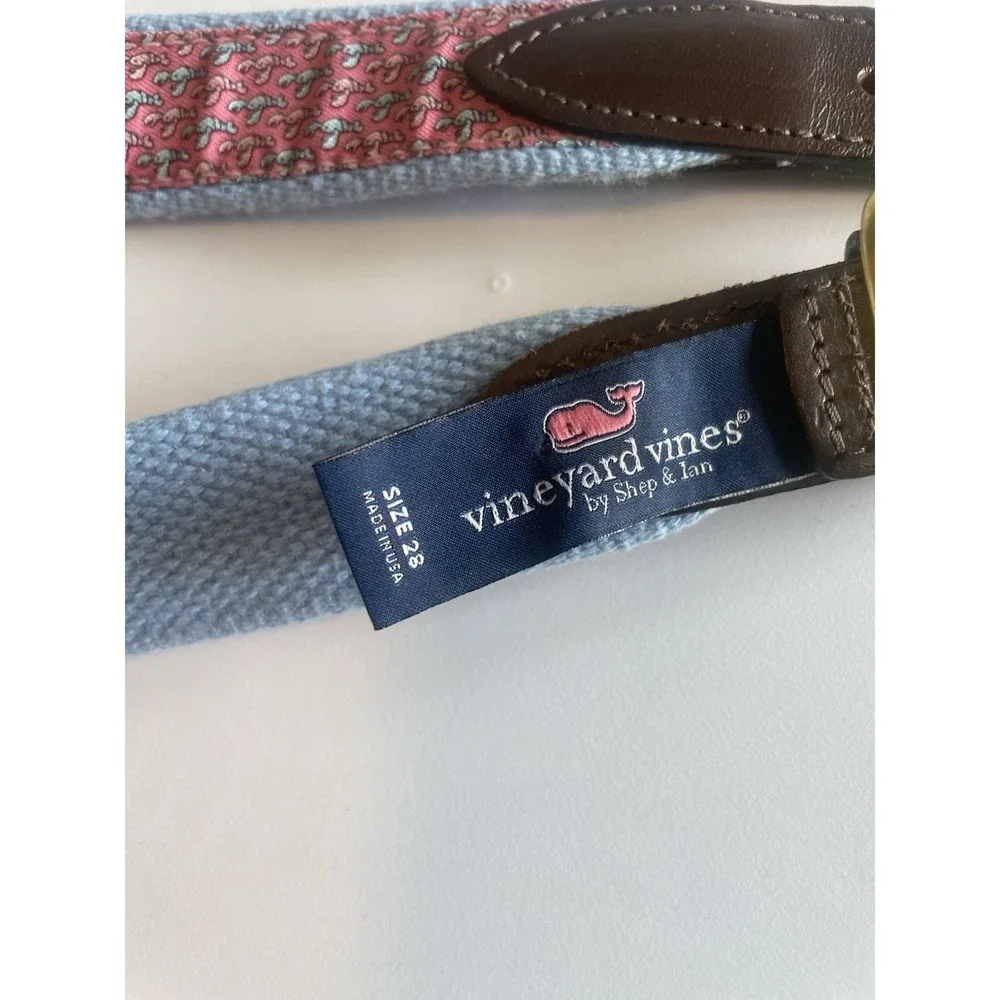 Vineyard Vines Men's 28 Belt Lobster‎ Print Novelty Preppy Nautical Boating Golf